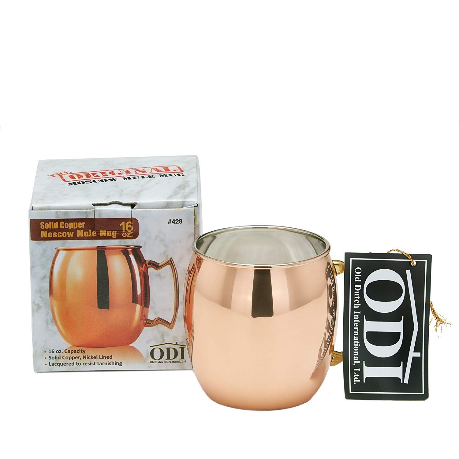ODI 'Original Moscow Mule Mug', SOLID COPPER CONSTRUCTION w/ Smooth