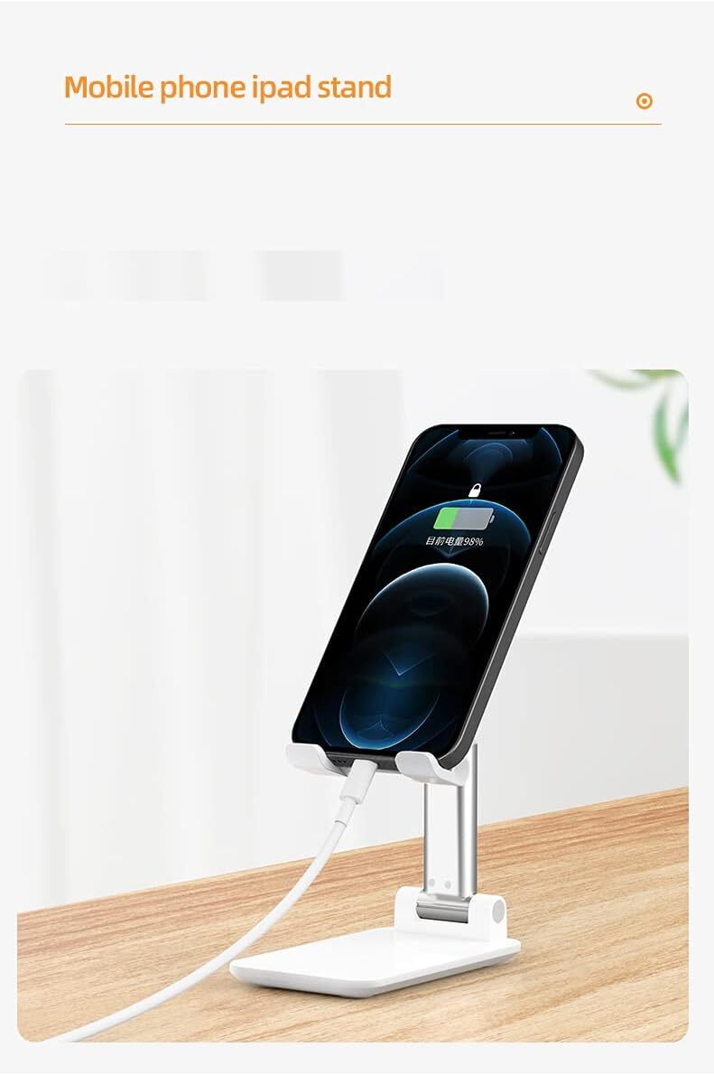 Phone Holder with Adjustable Height and Angle, Portable and Stable