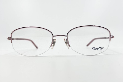 Sferoflex 2587B 299 53-16-135 Light Rose Metal Half Rim Eyeglasses Frame 10960