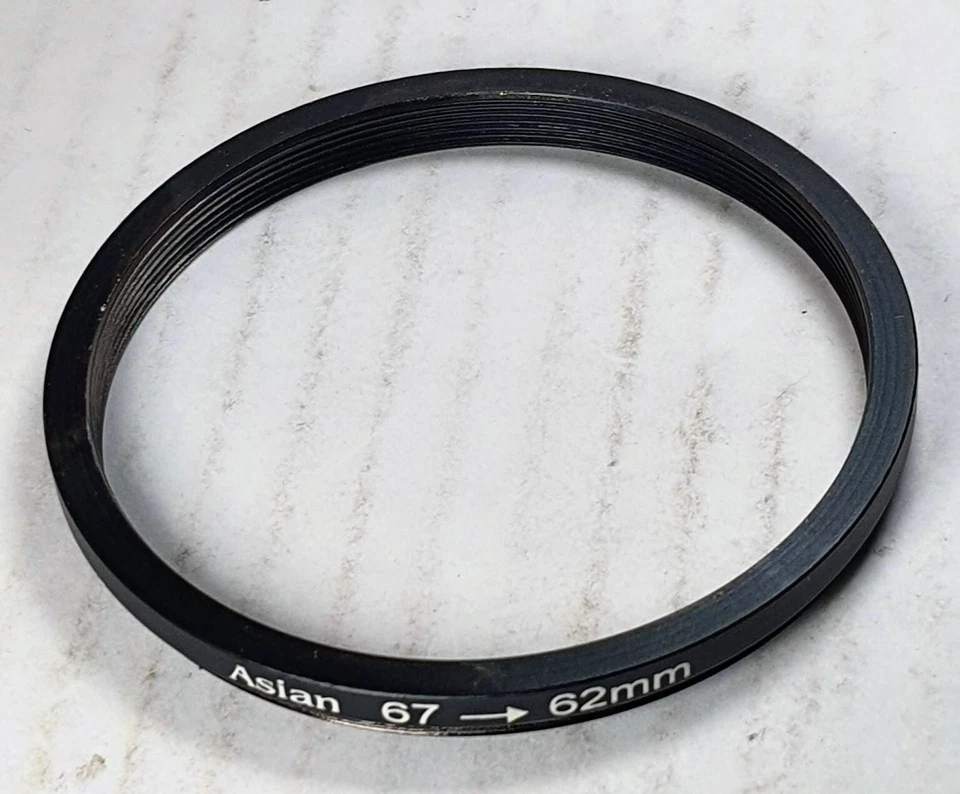 67-62mm Step-Down Lens Filter Converter Adapter Ring 67mm-62mm Metal E67 to E62 - Image 4 of 4