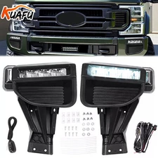 KUAFU For Ford F250 F350 Super Duty 2020-2022 LED Fog Lights Driver & Passenger