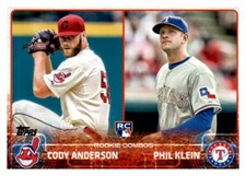 Cody Anderson/Phil Klein 2015 Topps Update Rookie Combos Card #US52