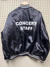 Vintage Open Road Rock Swingster Concert Staff Black Snap Jacket 2XL USA Made
