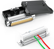 Small DB37 Male Breakout Connector Solderless, D-SUB 37 Pin Adapter Connector Ad