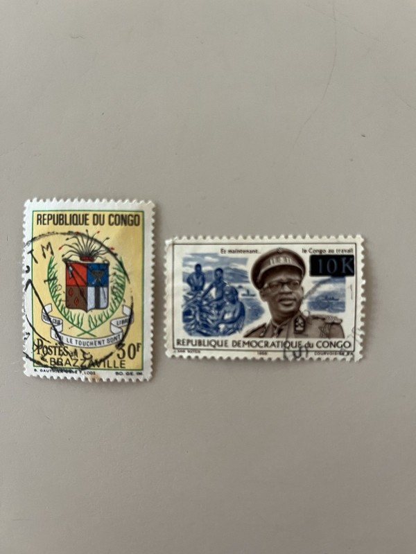 CONGO Original Collection 2 Different Stamps Used Rare
