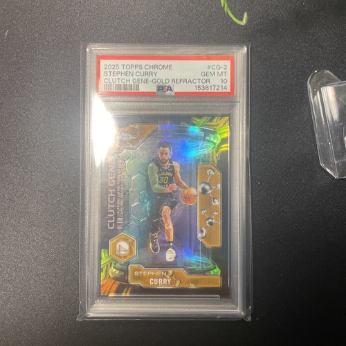 2025 TOPPS CHROME CLUTCH GENE GOLD #CG-2 STEPHEN CURRY/50 PSA 10