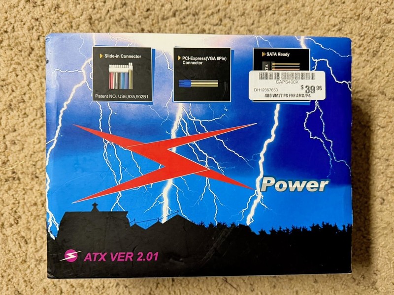 Rare 400w power supply ATX - still in original box and never been used.