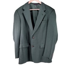 Hart Schaffner Marx Blazer 40L Men Dark Blue Gray Tweed Wool Single Breast USA
