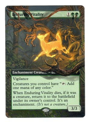 Enduring Vitality Altered Full Art MTg Card CEDH Elk for Kinnan Deck RogThras