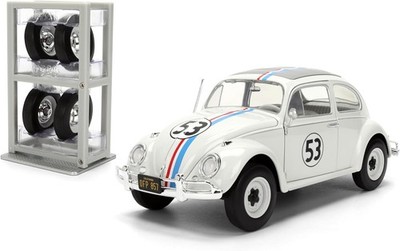 JADA THE LOVE BUG HERBIE 1953 VW BEETLE #53 1/24 RACK & EXTRA