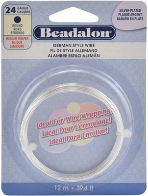 German Style Wire Silver Round - 24 Gauge, 37.4'