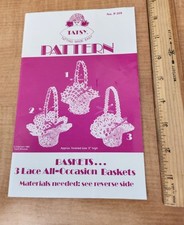 Tatsy Tatting Made Easy Baskets...3 Lace All-Occasion Baskets, No. P-319