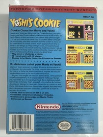 Yoshi's Cookie (Nintendo, NES) Complete CIB With Protector - Tested