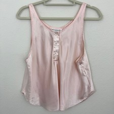Vintage Cinema Etoile Womens Camisole Tank Top Size M Satin Pale Pink