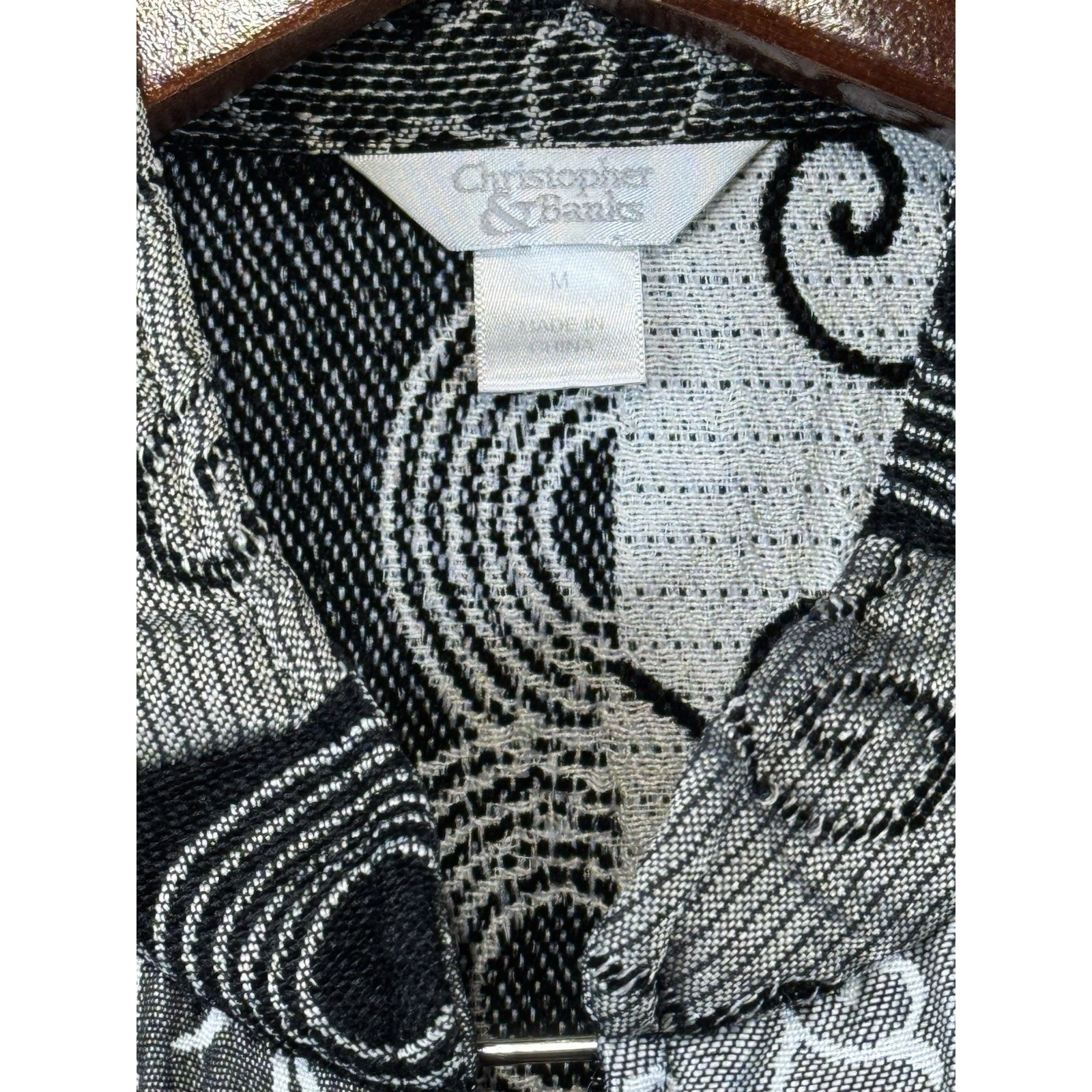 Christopher Banks Patchwork Blazer Jacket Black W… - image 5