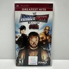 WWE SmackDown vs Raw 2008 PSP Greatest Hits CIB Complete Manual UMD