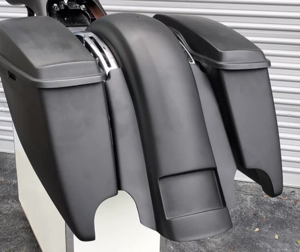 7 Stretched Saddle Bags Rear Fender For Harley Touring Street Road Glide 14-Up
