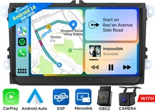 Android 14 9" for Skoda Superb CarPlay Smart Car Radio Stereo Dashboard Display