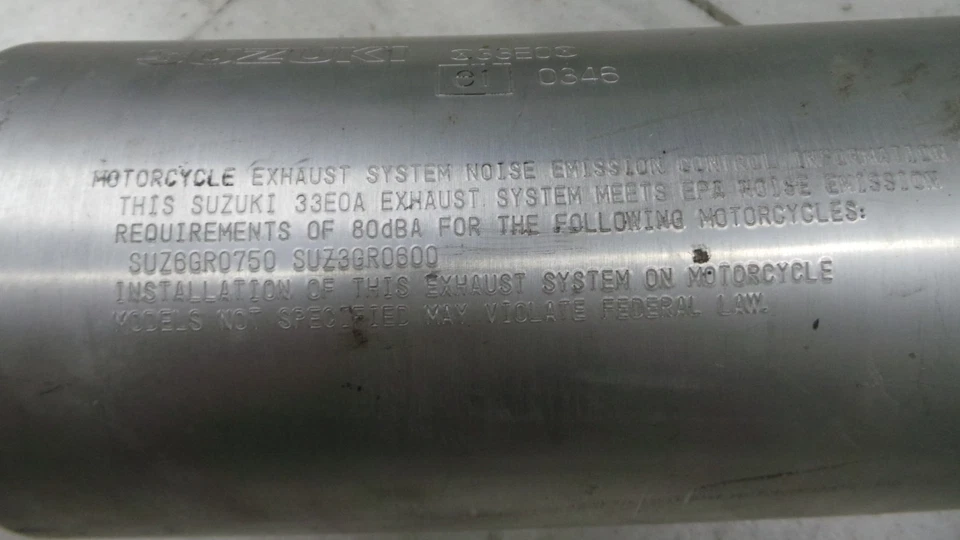 SILENCIADOR SILENCIADOR SUZUKI GSXR 750 SRAD FINAL USADO GENUINO Foto 3 de 4