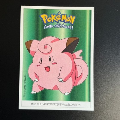 #35 Piepi 35 Dunkin Boomer Sticker Pokemon Karte Jahr 2000  Vintage