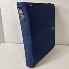 Mead Five Star Trapper Keeper Blue 3 Ring Binder Zipper School Student VTG 1991