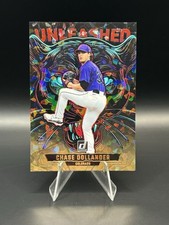 2025 Donruss Baseball Chase Dollaner #9 Unleashed Gold Cracked Ice 1/10 Rockies