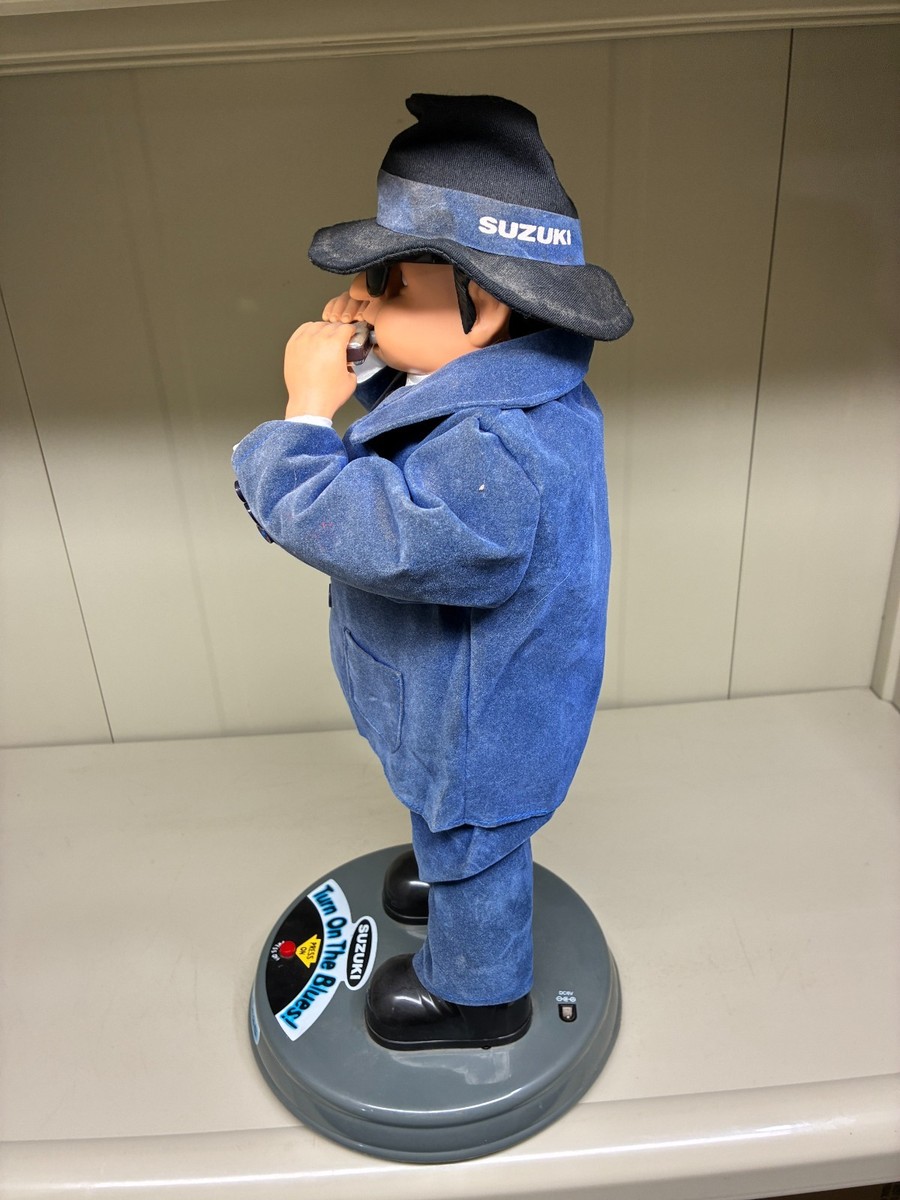 Suzuki Harmonica Blues Man Animated Musical Store Display Figure