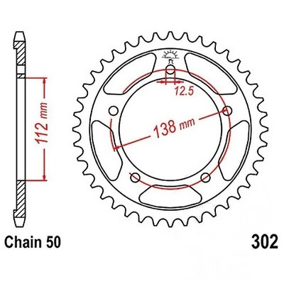 Kettenrad Stahl 43-Zähne 530-Teilung für Honda CB 900 F Hornet Bj. 2002-2006