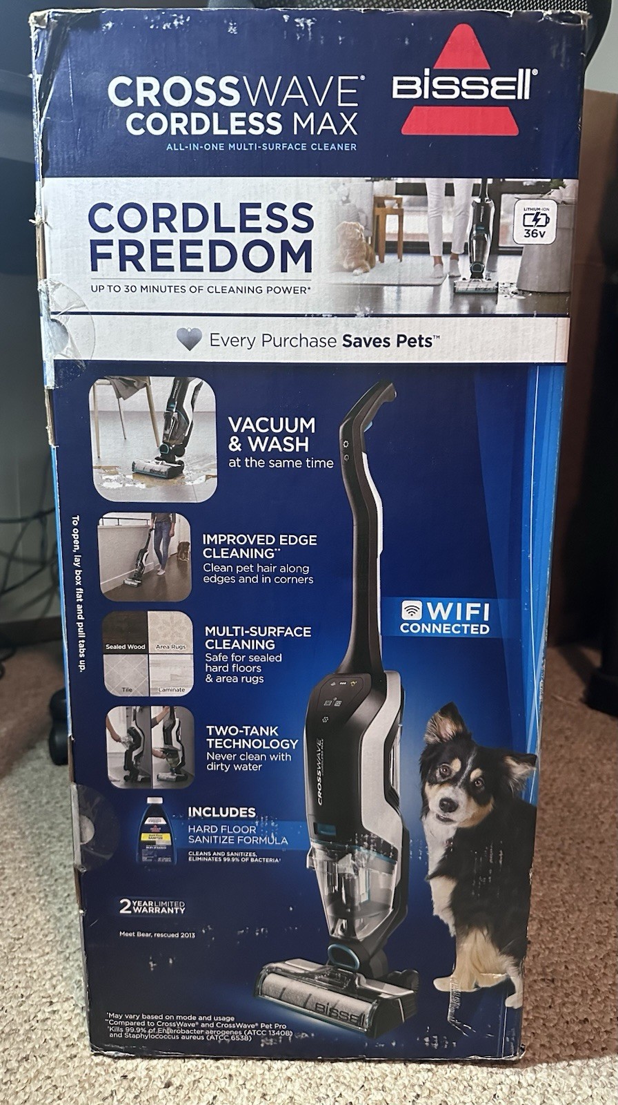 BISSELL CrossWave Cordless MAX Floor & Carpet Cleaner with Wet-Dry Vacuum