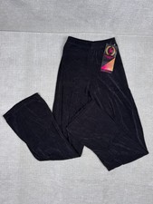 VTG Eurotard Black Dance Pants Small Straight Leg USA Made NWT