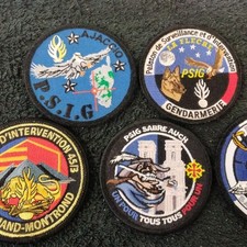 Lot écussons/patchs brodés Gendarmerie nationale PSIG Pélican