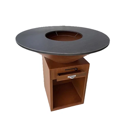 Brasero Plancha Ø101cm en Acier Corten avec tous ses accessoires inclus - Photo 3/4