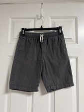 Old Navy Boys Size 10/12 Elastic Drawstring Shorts Gray EUC