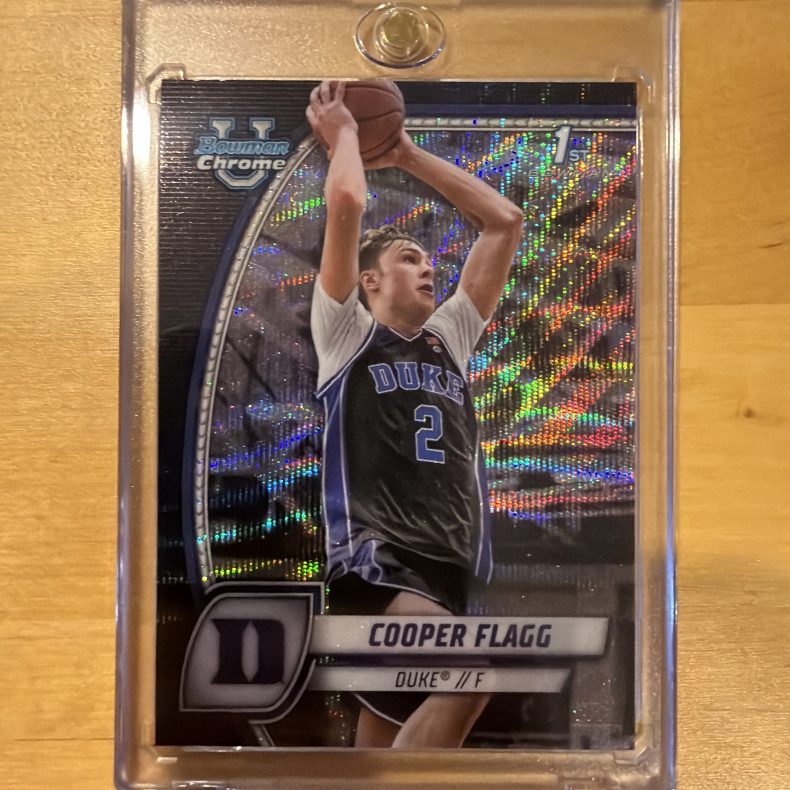 2024-25 Bowman Chrome U Cooper Flagg Black Wave Rookie Refractor #16 Duke