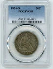 1854-O SEATED LIBERTY HALF DOLLAR PCGS VG08