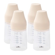 4 PCS Wide Neck Baby Bottles Compatible Breast Milk Pump Flanges Feeding