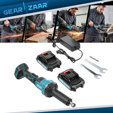 Cordless Die Grinder 21V Brushless Rotary Tool Kit 2 Battery 1/4" Bit for Metal