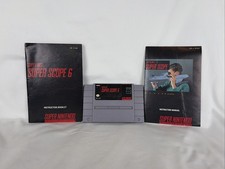 SUPER SCOPE 6 - Super Nintendo SNES Game & Manuals - Tested & Pins Cleaned