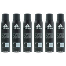 Adidas Dynamic Pulse Deodorant Body Spray - Fresh  Woody, 5oz. Pack of 6 