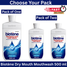 Biot&egrave;ne Dry Mouth Mouthwash Moisturising Oral & Alcohol Free Oral Wash 500 ml UK