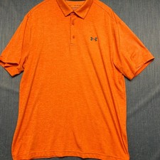 Under Armour Men  s Shirt Size XL Orange The Playoff Polo Logo Short-Sleeve Golf