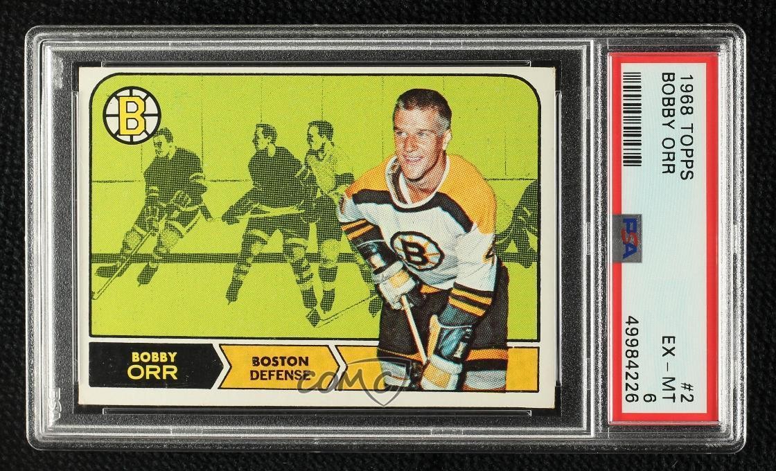 1968-69 Topps Bobby Orr #2 PSA 6 HOF 1g1v
