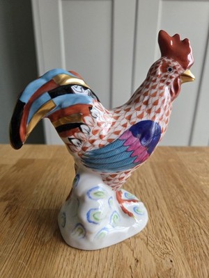 Herend Ungarn Porzellan Figur Rost Hahn