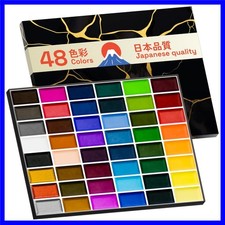Professional Watercolor Paint Set for Adults - 48 Pigment-Rich Colors, XL Pan...