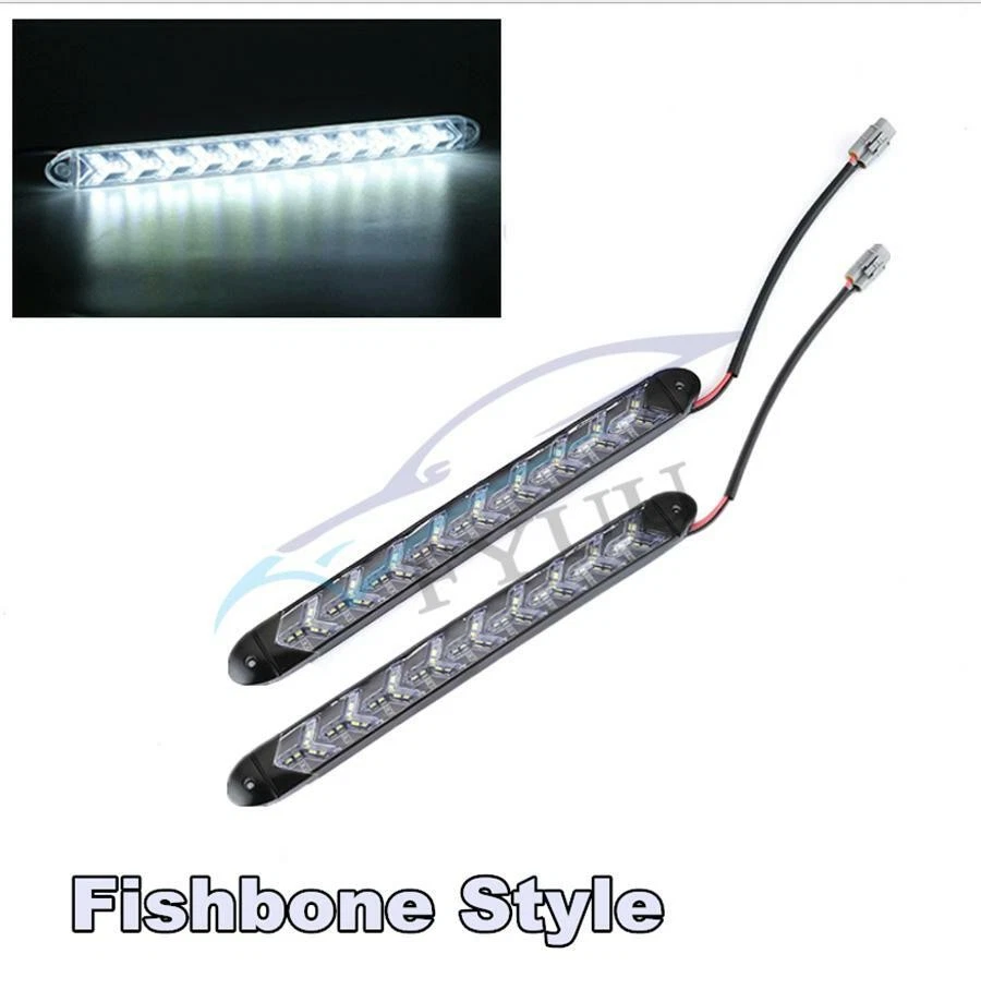 Пара гибких автомобильных ксеноновых белых противотуманных фар 12 В 108 светодиодов лента дневные ходовые огни лампа - Изображение 2 из 4