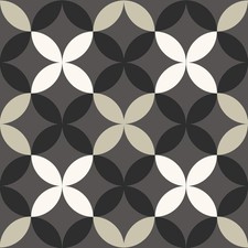 FloorPops FP3367 Arbor Peel Stick Floor Tiles, 12L x 12W x 0.06T, Black