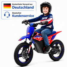 Kinder Elektro Motorrad 36V 250W Mini Dirt Bike 3-Gang 12 Zoll Blau