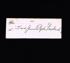 1950s AUTOGRAPH: JUNE CLYDE FREELAND, AMERICAN MOVIE ACTRESS, SINGER & DANCER