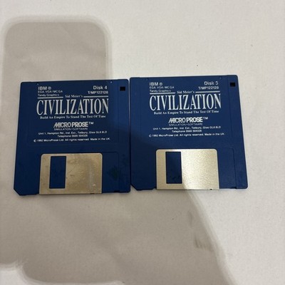 Big Box Sid Meier's Civilization Microprose IBM 2 Disketten 1991 als Ersatzteile