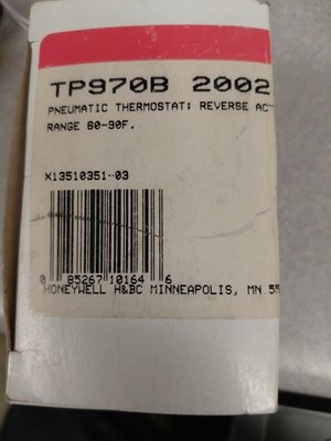 Honeywell, TP970B 2002, Pneumatic Thermostat, Reverse Acting